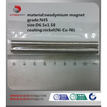 Scheibe Neodym Magnet Porzellan D6.5x1.58mm